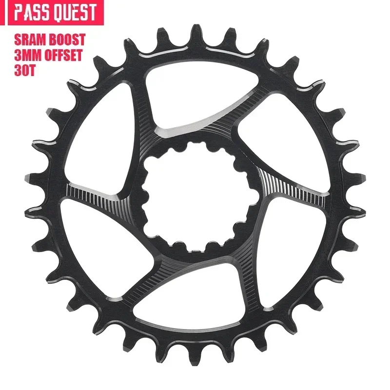 PASS QUEST 3mm Offset For SRAM xx1 Eagle Crankset MTB Narrow Wide Chainring 28T 30T 32T 34T 36T 38T Chainwheel colorful