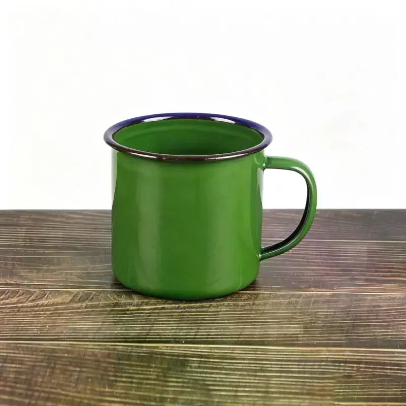 Lightweight Enamel Drinking Mugs BPA Free Custom Logo Multi Color Size for Camping Hiking Home Office