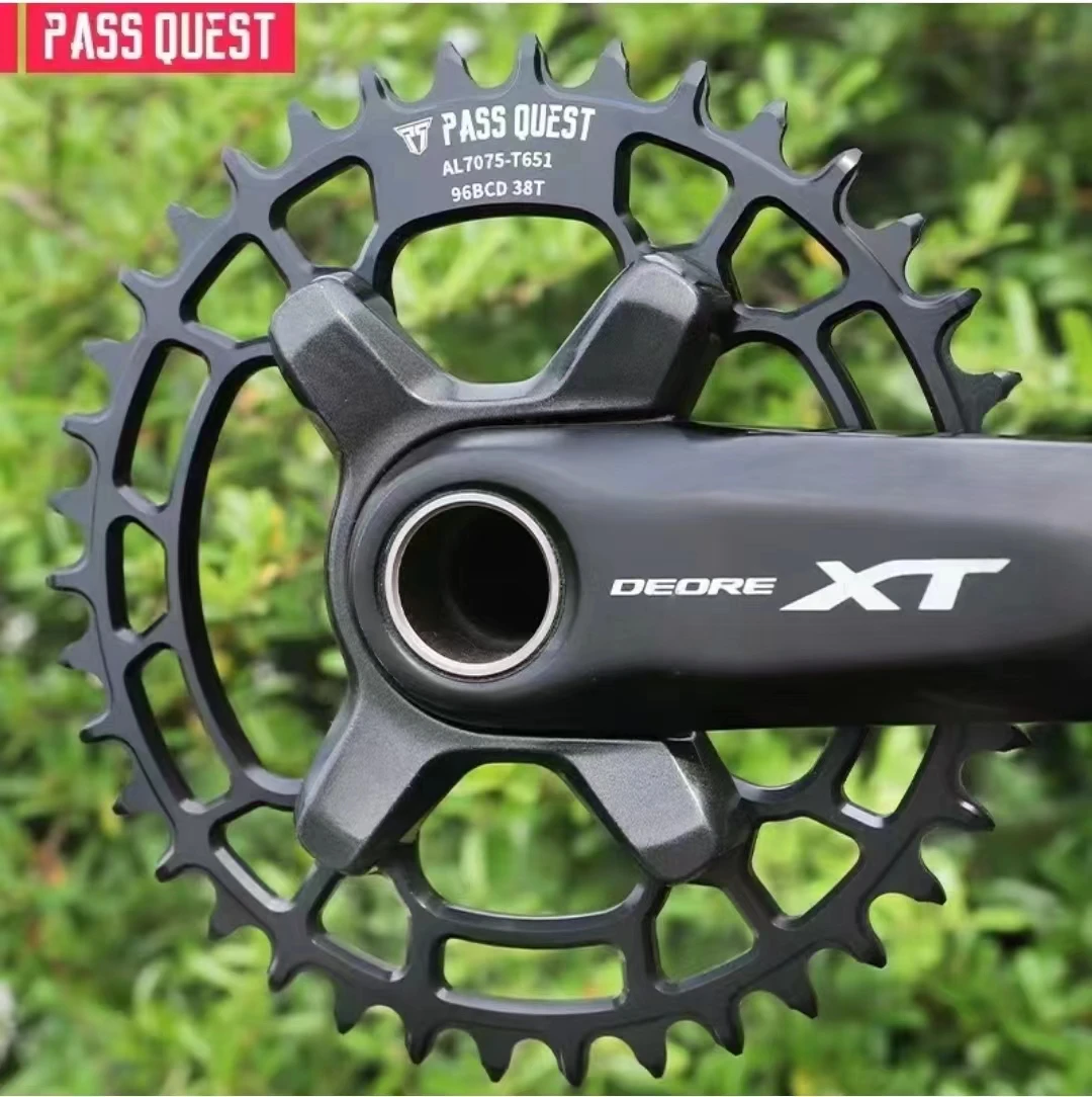 PASS QUEST Off standard 96BCD Circular Sprocket Oval Mountain Bicycle Sprocket Suitable for M7000 M8000 M9000 Bicycle Crankset