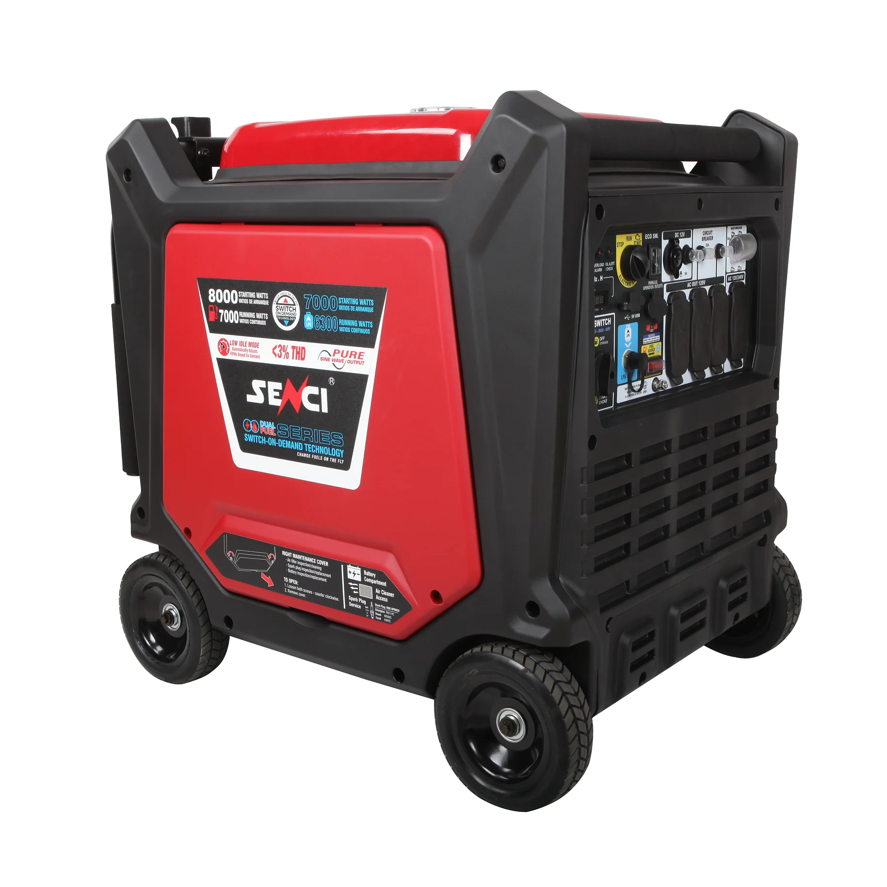 

Senci 7kw Large Power Portable Silent Inverter Gasoline Generator For Sale