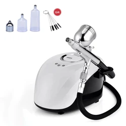 Multi-function Airbrush With Compressor Desktop Airbrush Kit Professional Salon Nail Painting System