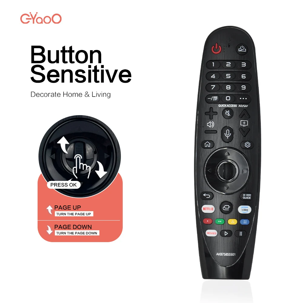 AKB 75855501   جهاز تحكم عن بعد MR20GA IR للتلفزيون الذكي AI OLED تلفزيون ذكي بدون وظيفة المؤشر الصوتي MR20IR