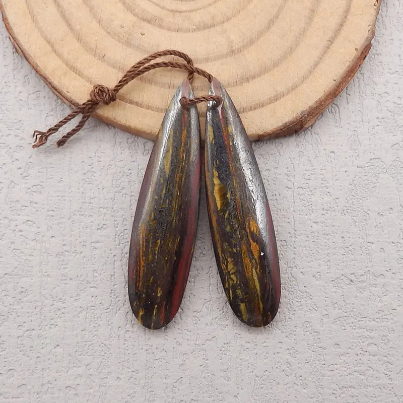 Natural Stone Iron Tiger Eye Earring Beads for Women,Semi-Precious Stones Earring Beads for Jewelry Making