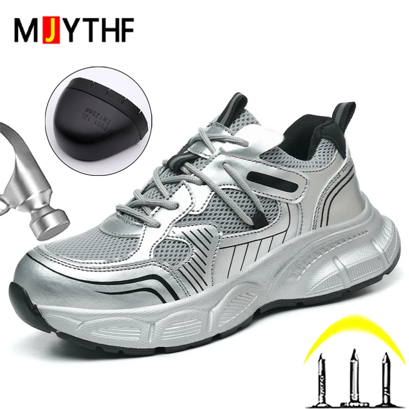 Safety Shoes Women Work Sneakers Steel Toe Shoes Lightweight Comfort Work Shoes Puncture-Proof Protection Shoes Security Boots