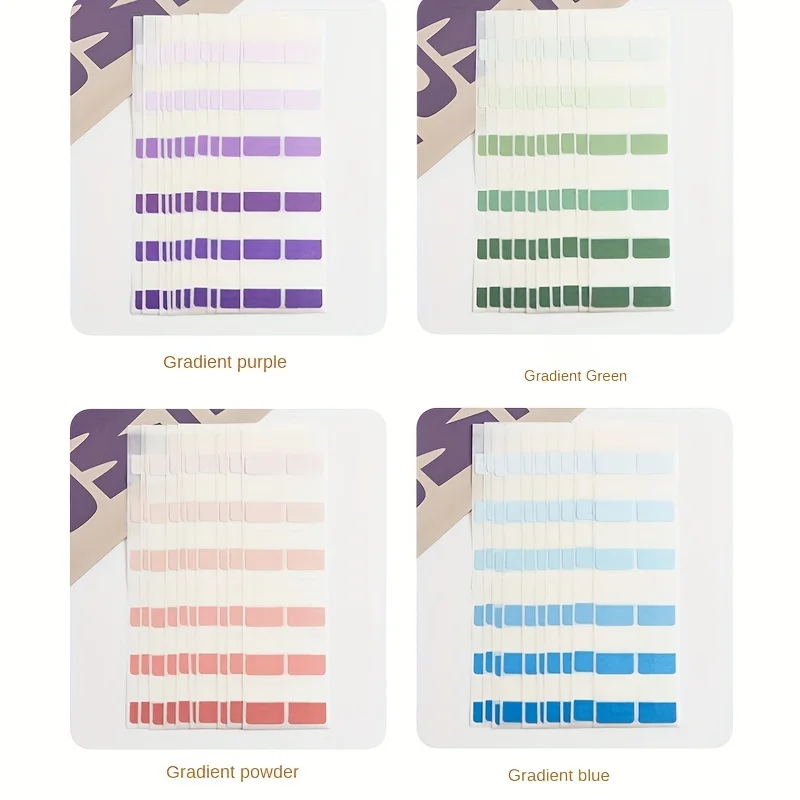 

480 Sheets Of Creative Gradient Classification Index Sticky Sticky Directory Classification Bookmark Stickers School Supplies