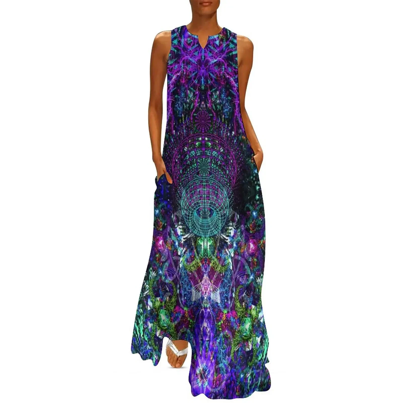

Hands To The Cosmos Long Dress summer outfits for women 2025 women's clothing summer 2025 novelties luxury dresses Dress