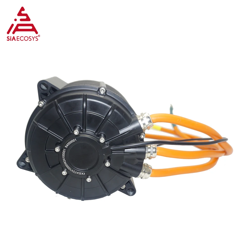 QSMOTOR QS165 60H 12kW IPM PMSM محرك متوسط مع علبة تروس 1:2.37 وجهاز تشفير ضرس 14T ونوع القاعة #5