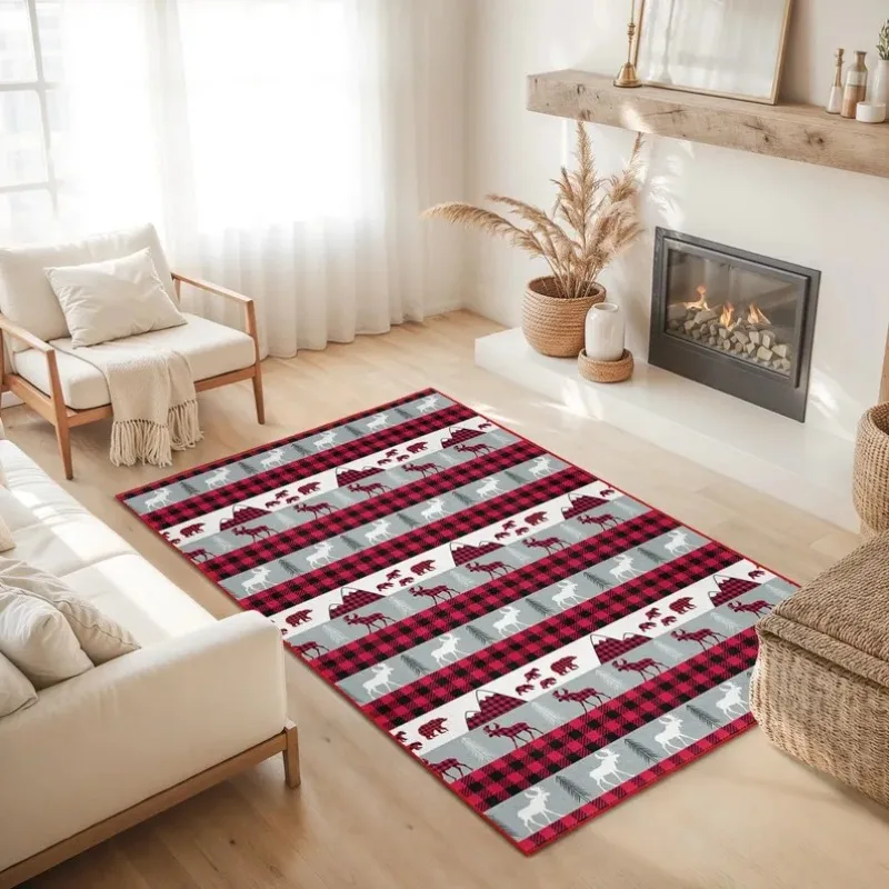 عيد الميلاد البوهيمي السجاد الطفل الزاحف البساط للأطفال تلعب حصيرة غرفة الأطفال ديكور منطقة الكلمة حصيرة المضادة للانزلاق حصيرة لهدايا غرفة النوم #3