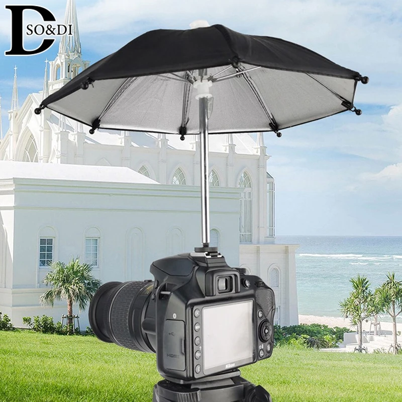 DSLR Camera Umbrella Hot Shoe Cover Sunshade Rainy Holder For Canon Nikon Fuji Leica Sony Mirrorless Phone Photography Accessory