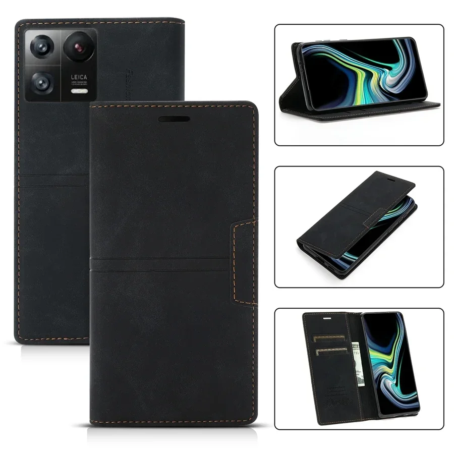 Wallet Card Slot Magnetic Flip Leather Case For Xiaomi 15T 14T 13T 12T 11T Mi 11 Lite 10T 9T Poco X7 C75 C65 M7 Pro F5 M5s X3