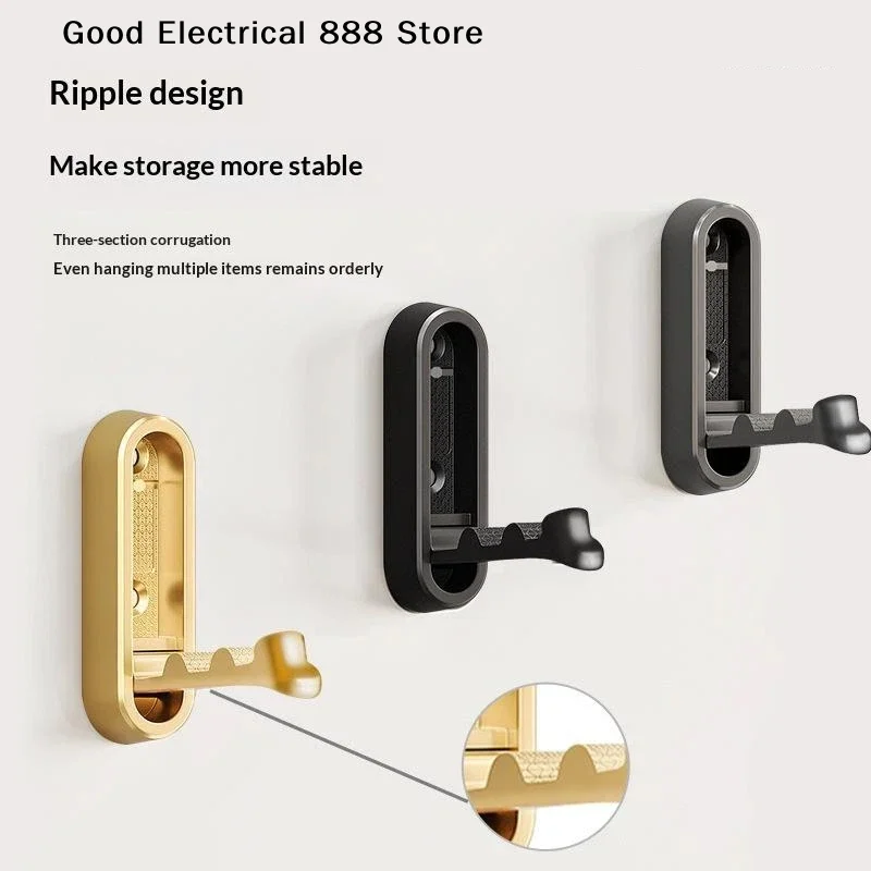【GE】Concealed Folding Wall Hooks Heavy Duty Space Saving For Entryway Hanging Keys Bags Towels
