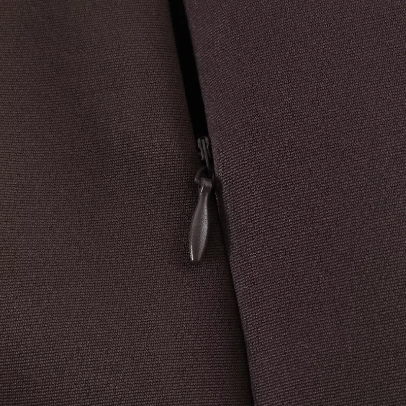 ชุดเดรสสตรีคอกลมแขนสั้นจับจีบเอวมีกระเป๋าตกแต่งชุดเดรสสั้นเหมาะสำหรับใส่ทำงานทุกวันและใส่ในสำนักงาน