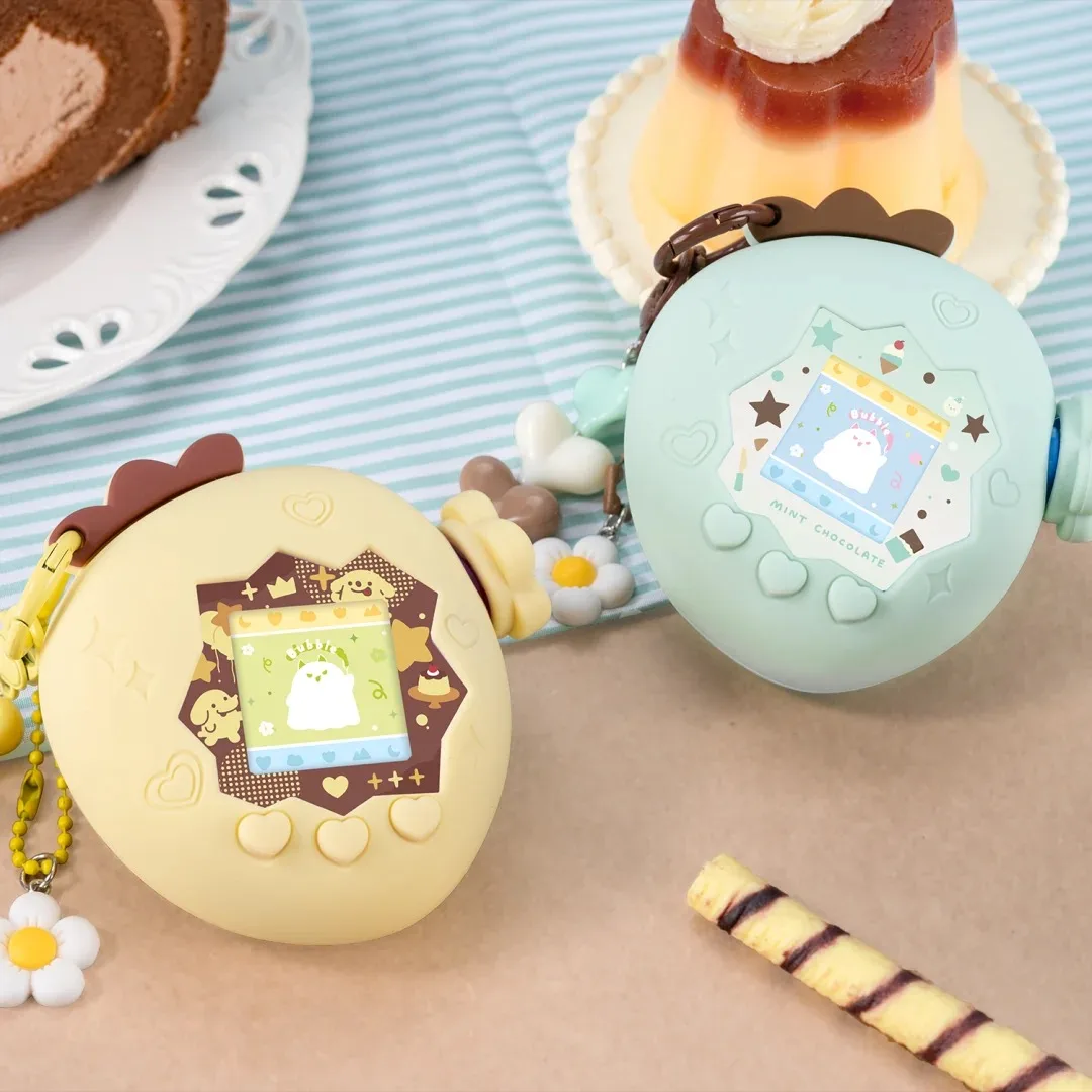 Neue Tamagotchi Paradise Pet Machine mit dünner und cleverer Pudding-Schutzhülle, inklusive Panel-Papieranhänger