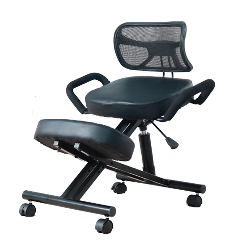 

Backrest home computer chair, folding steel writing chair