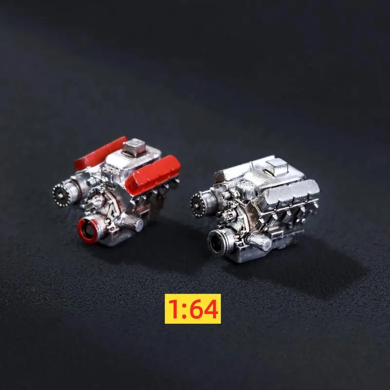 1:64 Miniature Simulated Engine Micro Garage Scene Model Sand Table Ornament Collection Gift