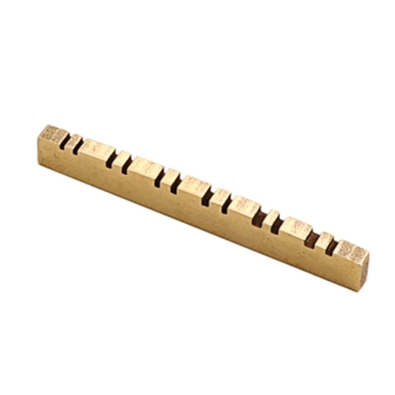 

Classical 12 String Guitar Nut Replacement Flat Bottom Electric Guitar Slotted Brass Nut Music Instrument Accessories