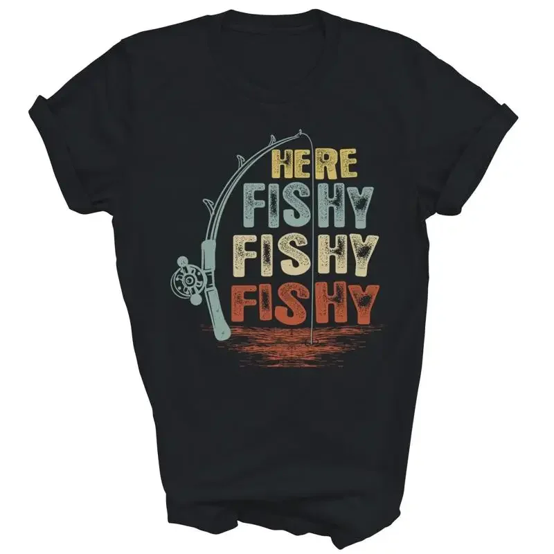 Here Fishy T Shirt Funny Fishing