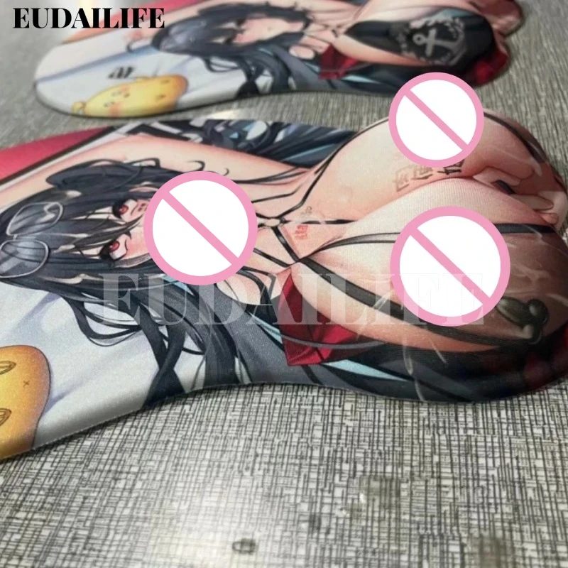 IJN Taihou 3D Mousepad Azur Lane Game Seksi Tangan Pergelangan Tangan Mouse Pad Mousepad Silikon Butt Mouse Mat Pekerjaan Kantor Hadiah Otaku