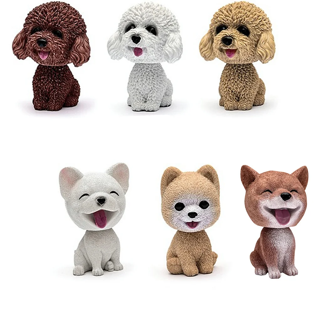 

Car Mounted Puppy Ornament Cute Dashboard Decoration Home Office Cabinet Decor Dog Vehicle Accessory