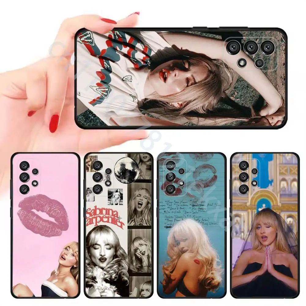 Singer S-Sabrina C-Carpenter Phone Case For Samsung Galaxy A13,21s,22,31,32,52,53,71,80,A91 Soft Black Cover