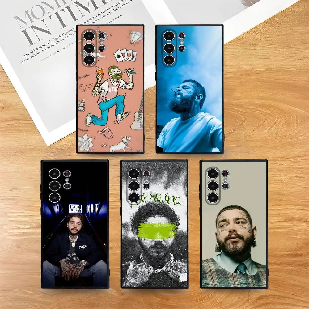 P-post M-Malones singer Phone Case for Samsung S series s21 s22 s23 s24 s25 FE Plus Ultra TPU Soft to Skin-friendly case