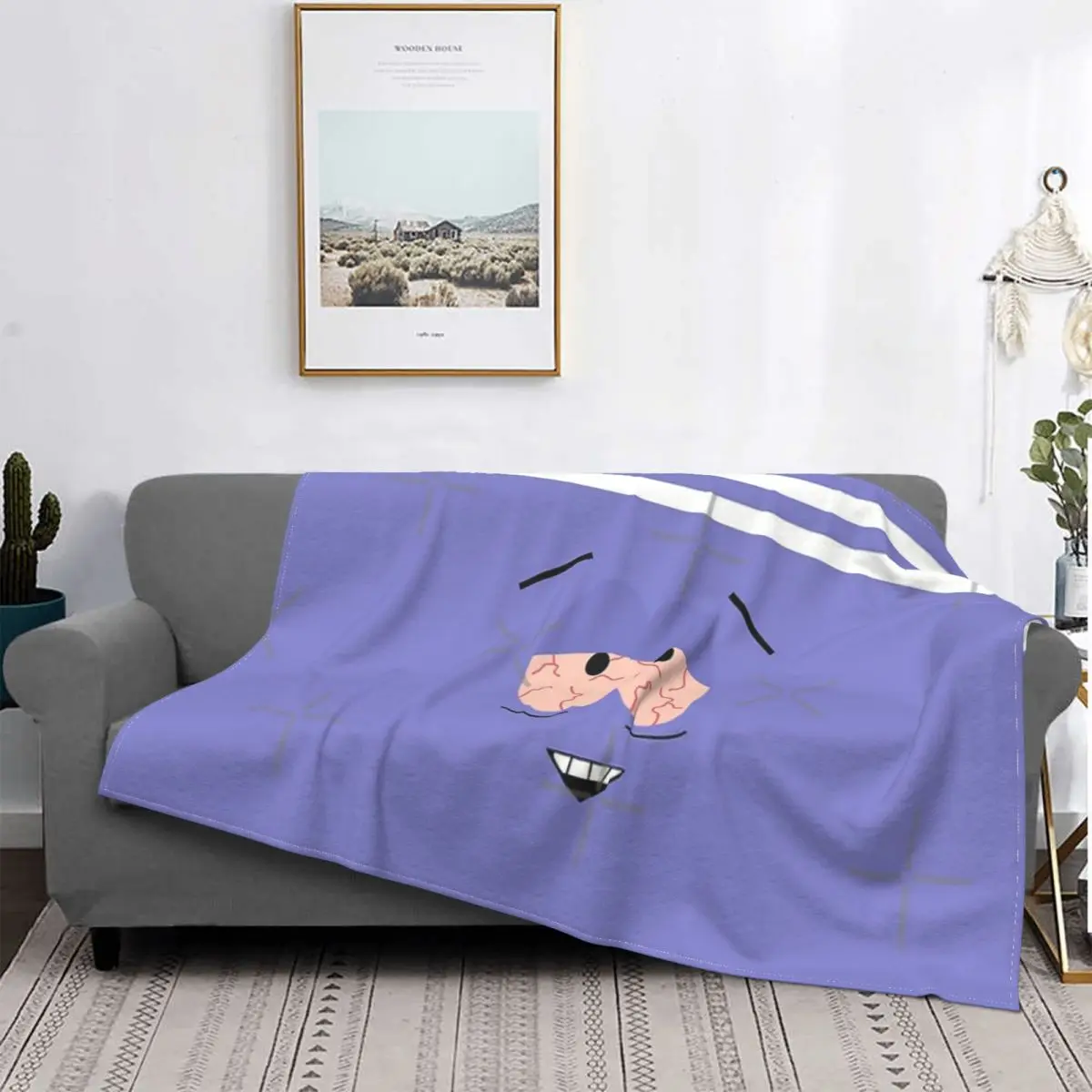 Towelie-Manta a cuadros de Anime para cama, cobertor de invierno, 3 unidades