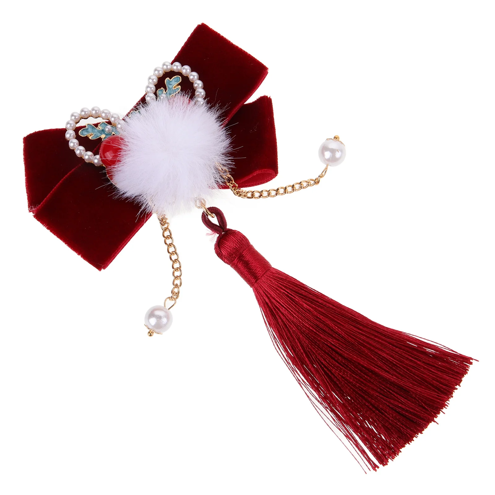 

Clip Chinese Style Tassel Hairpin for Girls New Year Party Hair Accessories Fashionable Lion Barrette