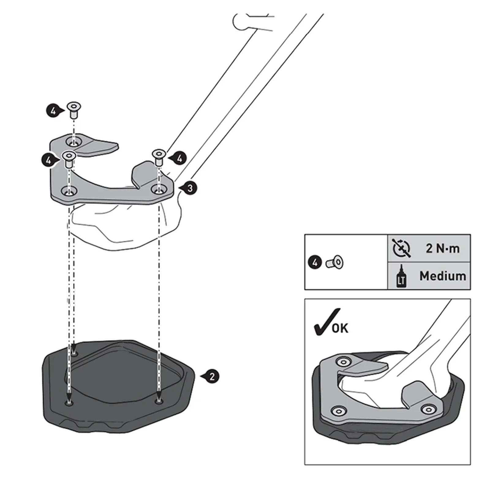 For YAMAHA TENERE 700 XTZ700 T7 2019 2020 2021 2022 2023 2024 Motorcycle Enlarger Foot Sidestand Side Stand Extension Plate With