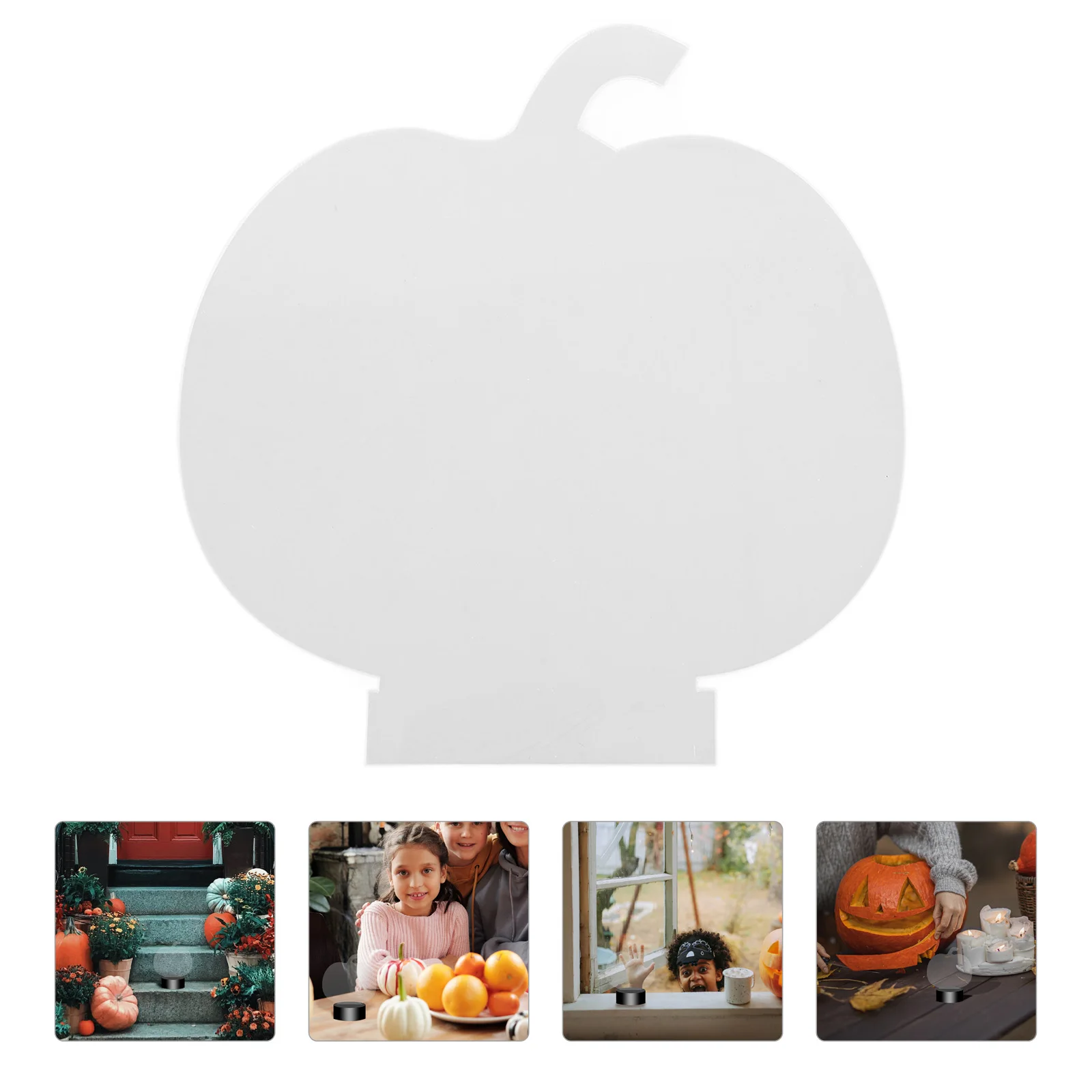 

4pcs Halloween Acrylic Sign Light Clear Board Led Acrylic Boards Base Accessories Decor Party Home Small Night Light