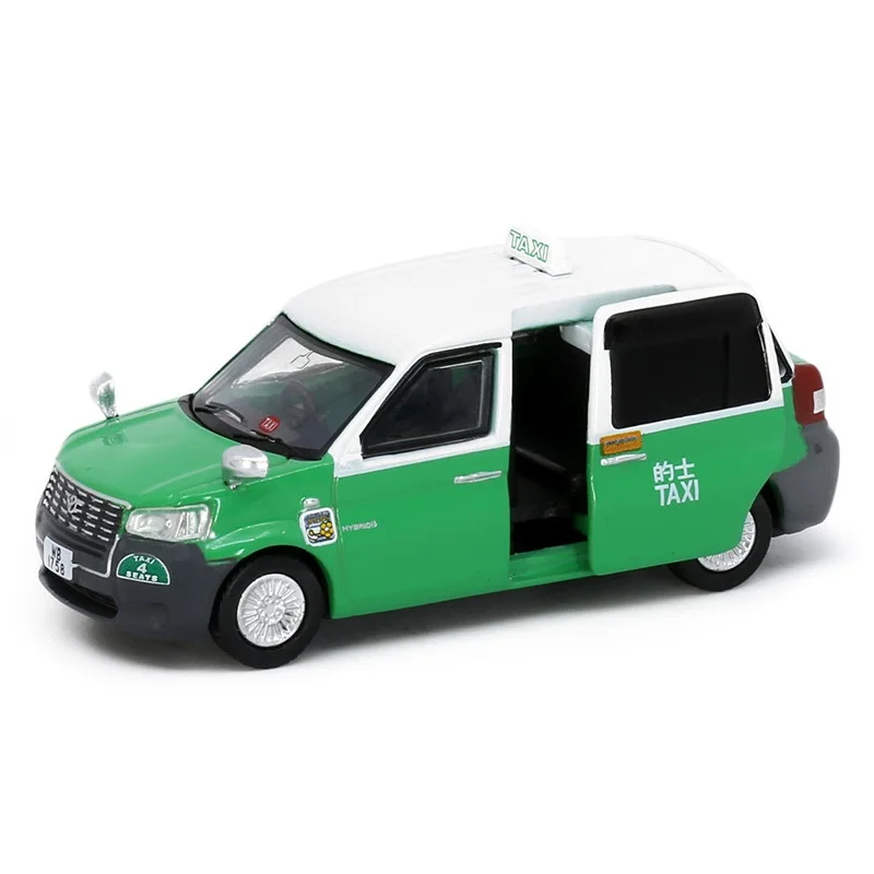 Tiny 1:64 Comfort Hybrid Taxi Green NO.10 Alloy Simulation Model Car