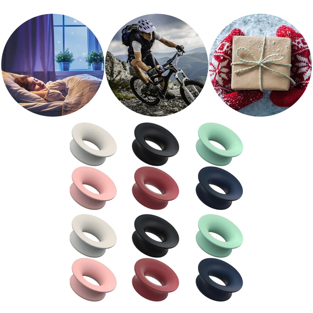 6/12 Pcs Silicone Ring Earplugs 5 DB Noise Reduction Quiet Ear Plugs Accessories Earplugs Daily Control Bundle for Earplugs