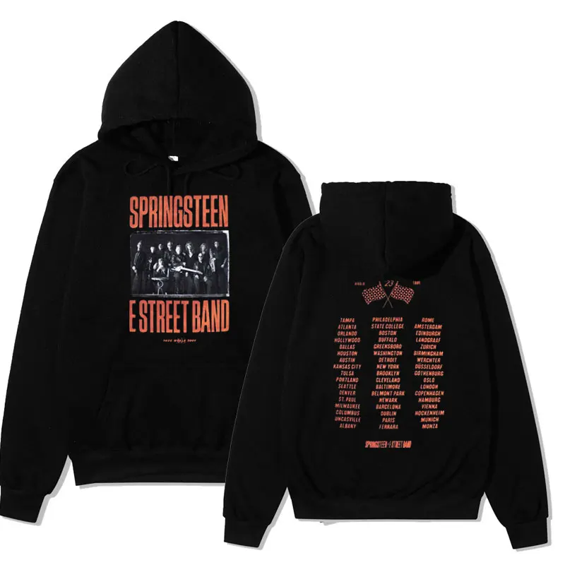 

Bruce Springsteen and E Street Band 2024 Album Hoodie Men Women Hip Hop Vintage Style Sweatshirts Fall Oversized Fleece Pullover