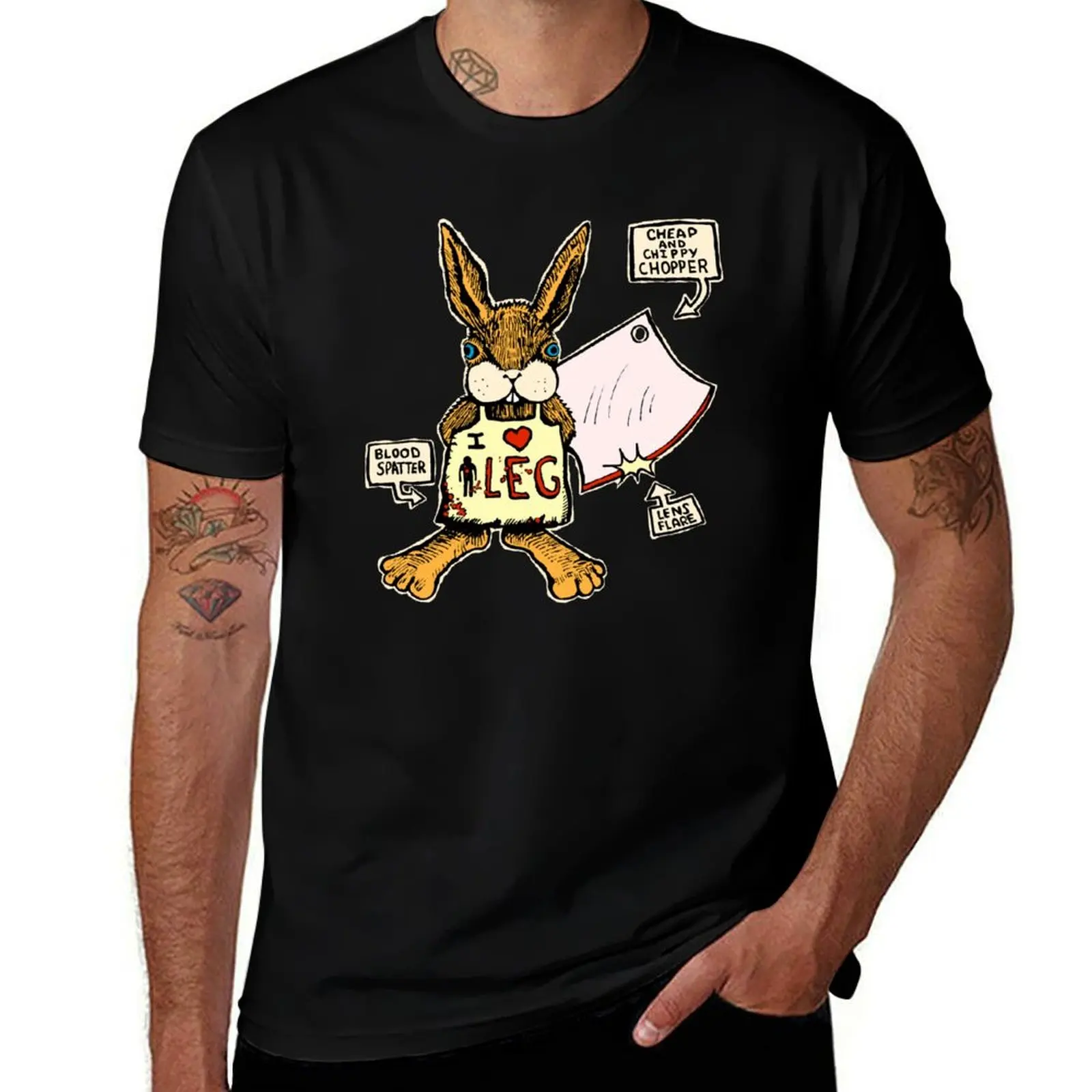 

Leg Cutting Rabbit T-Shirt customizeds designer shirts football t shirt men tshirt