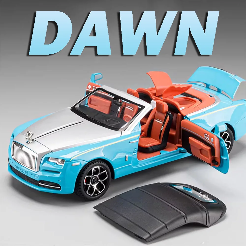 1:24 스케일 롤스로이스 돈 스펙터 모델카 장난감 합금 다이캐스트 사운드 라이트 도어 오픈 풀백 어린이 인터랙티브 모델