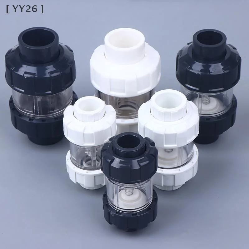 Válvula de retención de elevación para acuario, Unión transparente con antisiphon y prevención de reflujo para línea de retorno de tanque de sumidero