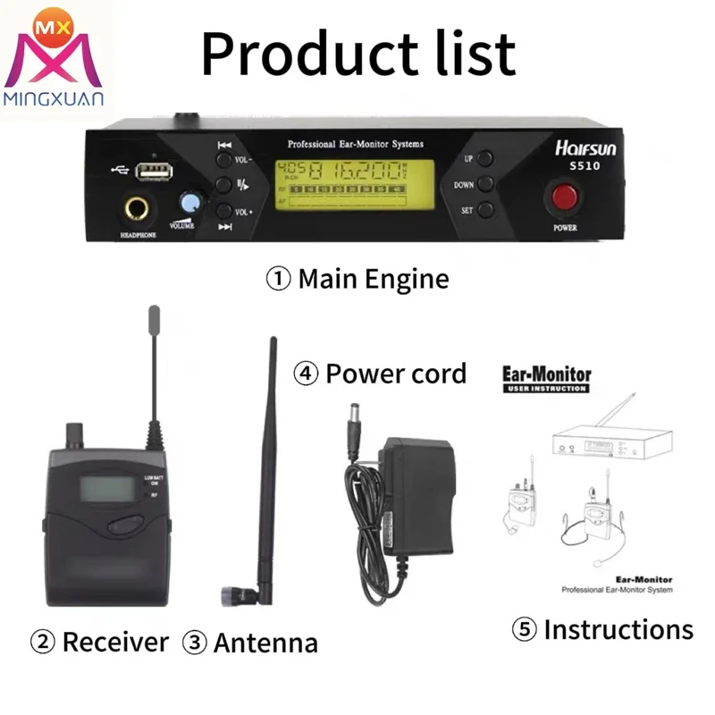Mikrofone Performance Kopfhörer Ohrsystem Studio Professional Stereo Wireless