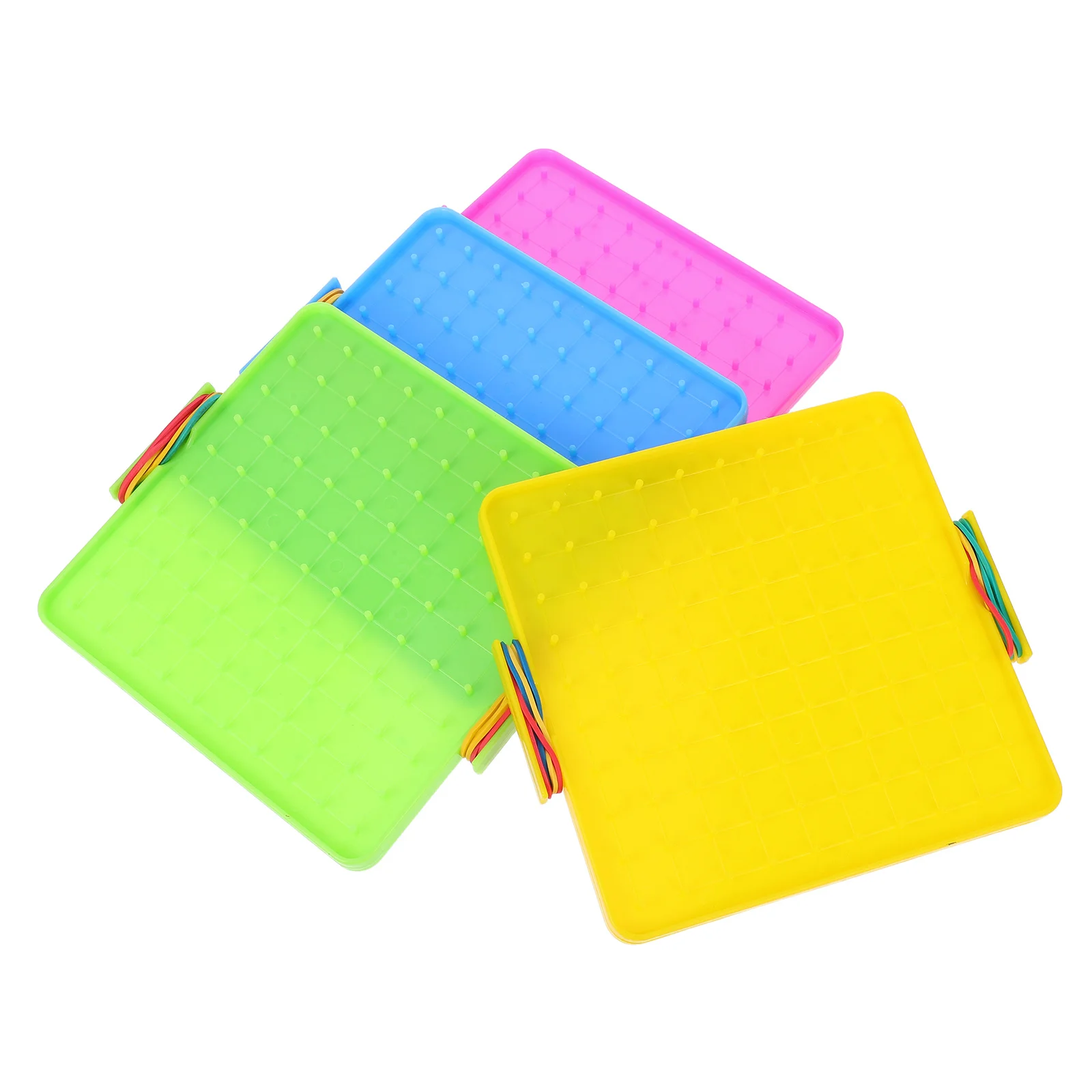 

4Sets Geometric Shape Learning Board Double Sided 14Cm 16Cm Plastic Math Manipulative for Children Hands on Geometry Practice