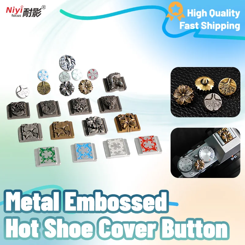 Camera Hot Shoe Cover & Soft Release Button Kit - Dustproof, Anti-Scratch, and Circuit Protection for DSLR/Mirrorless Cameras