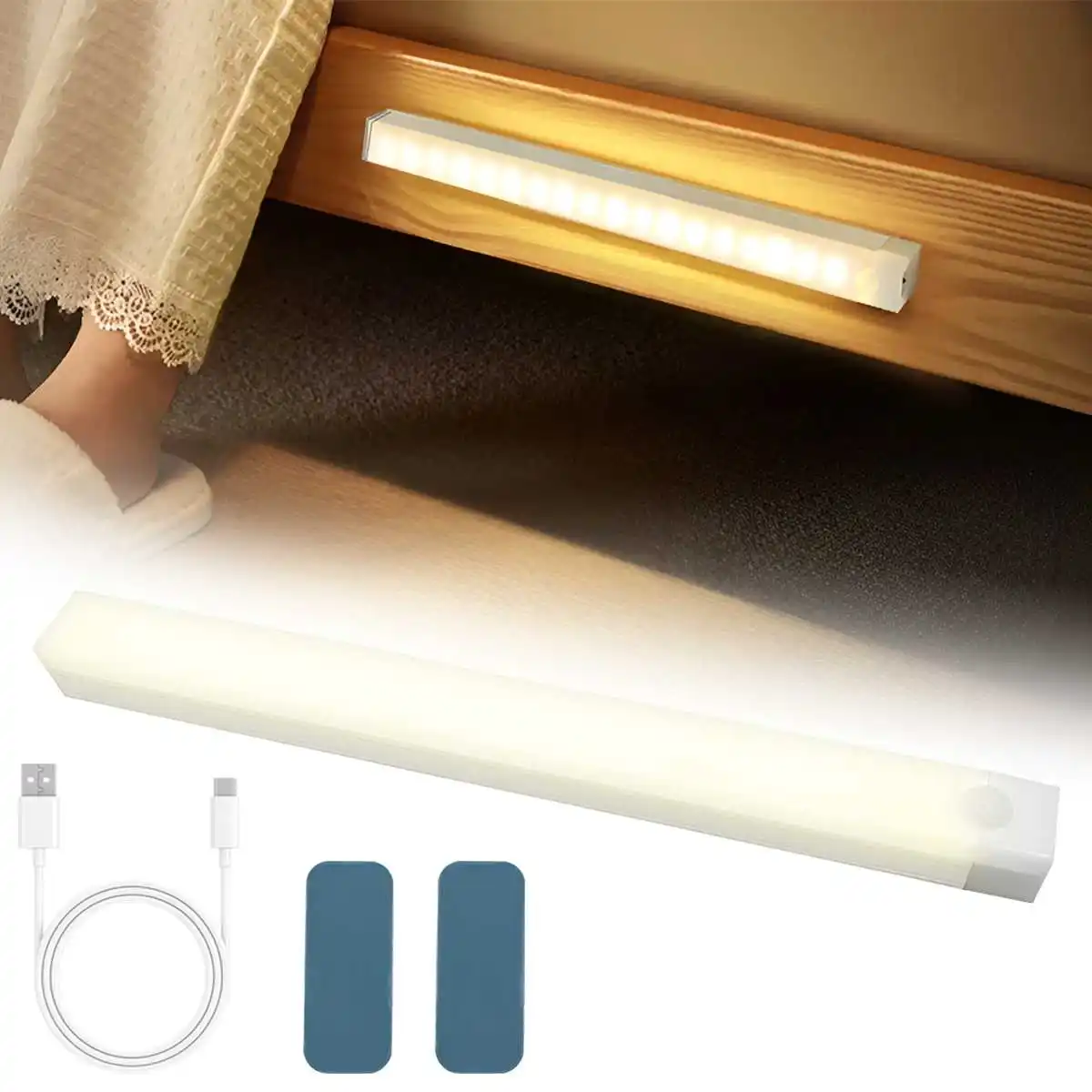 

Rechargeable Wireless Motion Sensor Magnetic Lighting Warm Color LED Night Light for Family Room Home Decoration