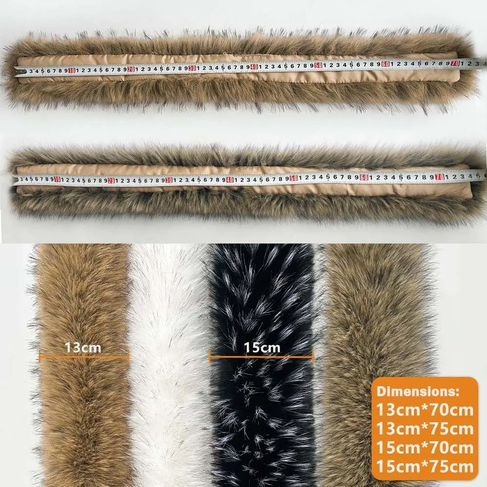 Lengthened Scarf Faux Fur Collar Windproof Design Thickened Fur Fur Collar Cape Mink-Style Fur Handmade Trim Fur Scarf Women Men