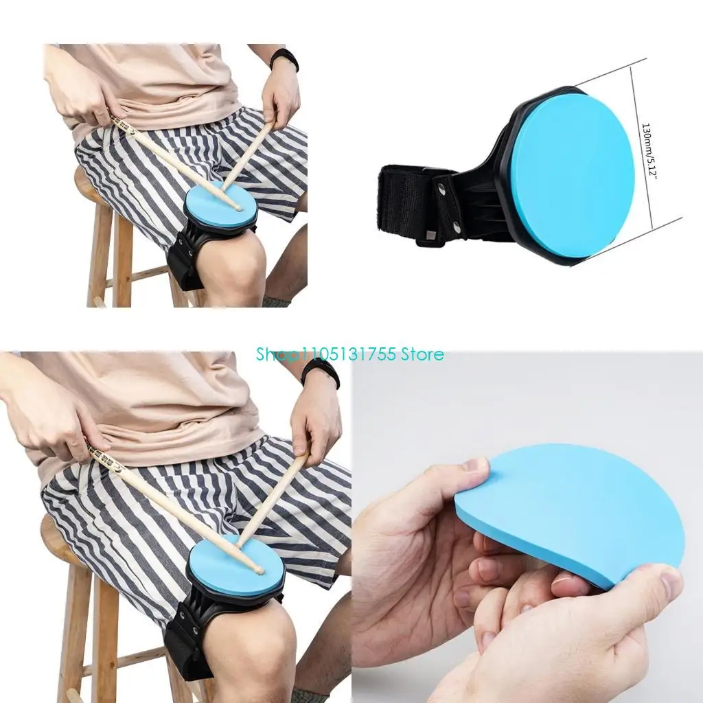 

K0EF Портативный барабан для практики на ногах, тупой барабан для практики с ремешком, легко играть