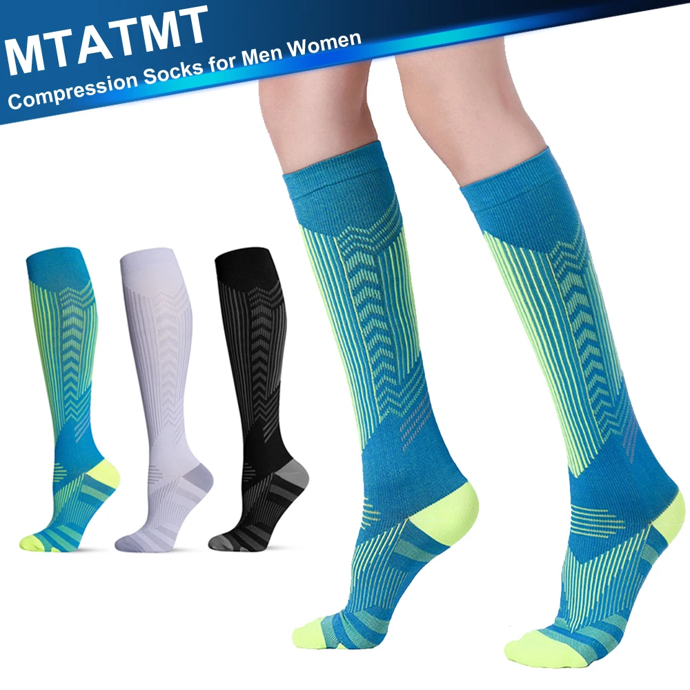 

MTATMT 1Pair Compression Socks for Women and Men Circulation-Best Support for Running, Athletic, Nursing, Travel