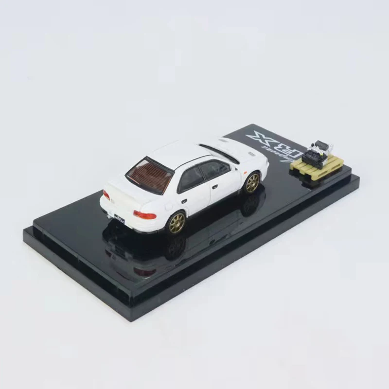 Hobby Japan 1:64 Model Car Suba Impreza Ver1.0 (GC8) WRX STi Version II -Sports Blue & White