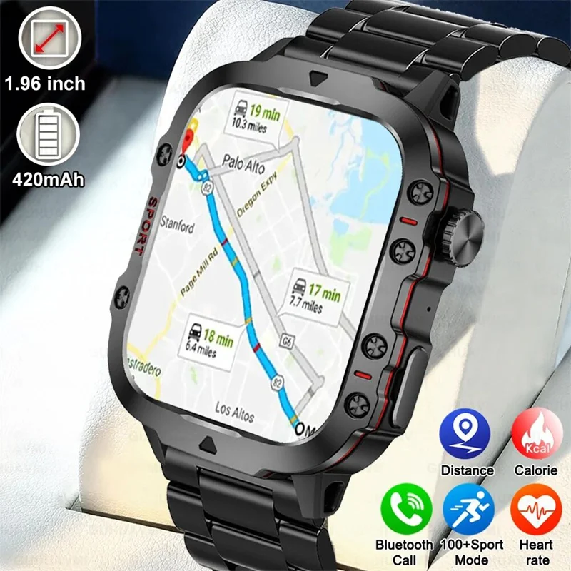 2024 neu für xiaomi smart watch männer 1,96 zoll amoled hd bildschirm ip68 wasserdicht outdoor sport fitness bluetooth call smartwatches