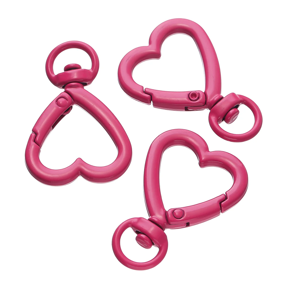 5pcs Metal Heart Lobster Claw Clasps