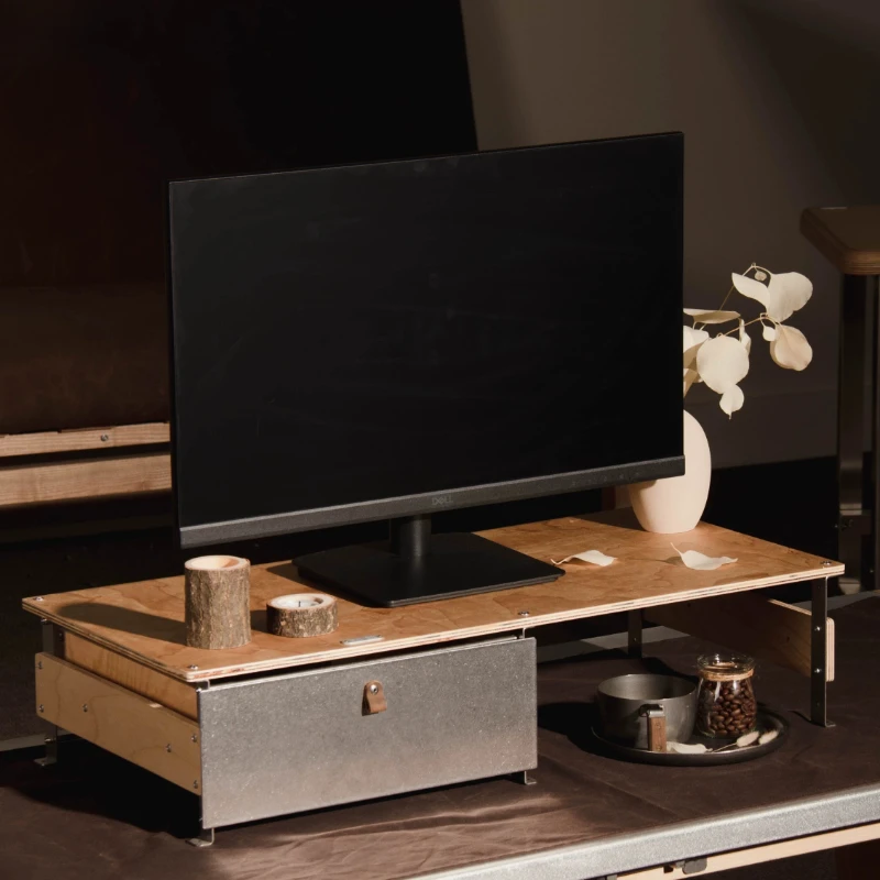 Wooden Monitor Riser Stand Laptop Monitors Storage Height Increase Bracket Office Desktop Computer Holder Monitor Organizer Base
