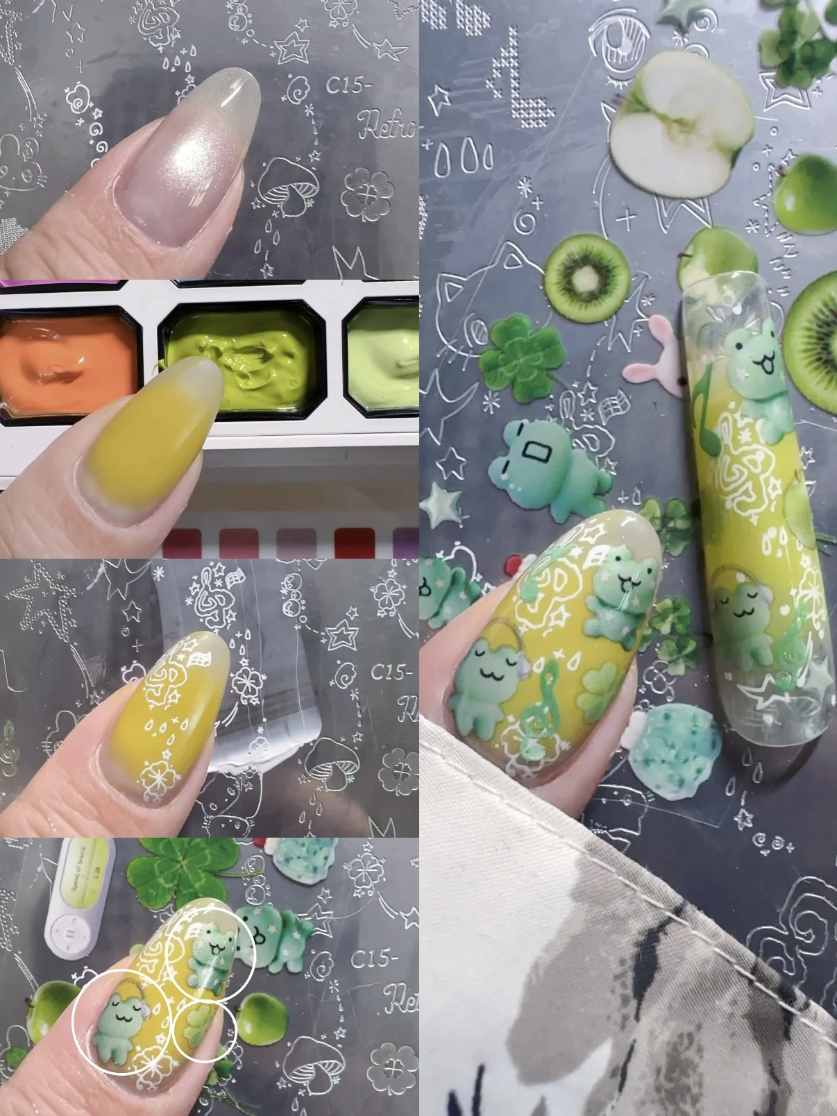 1 Stück 100cm Nagelfolie mit Schmetterlings- und Blumenmuster, Retro-Aufkleber, Nagel-Wraps, Baby-Puppen-Nagelkunst-Dekoration – Detail 7
