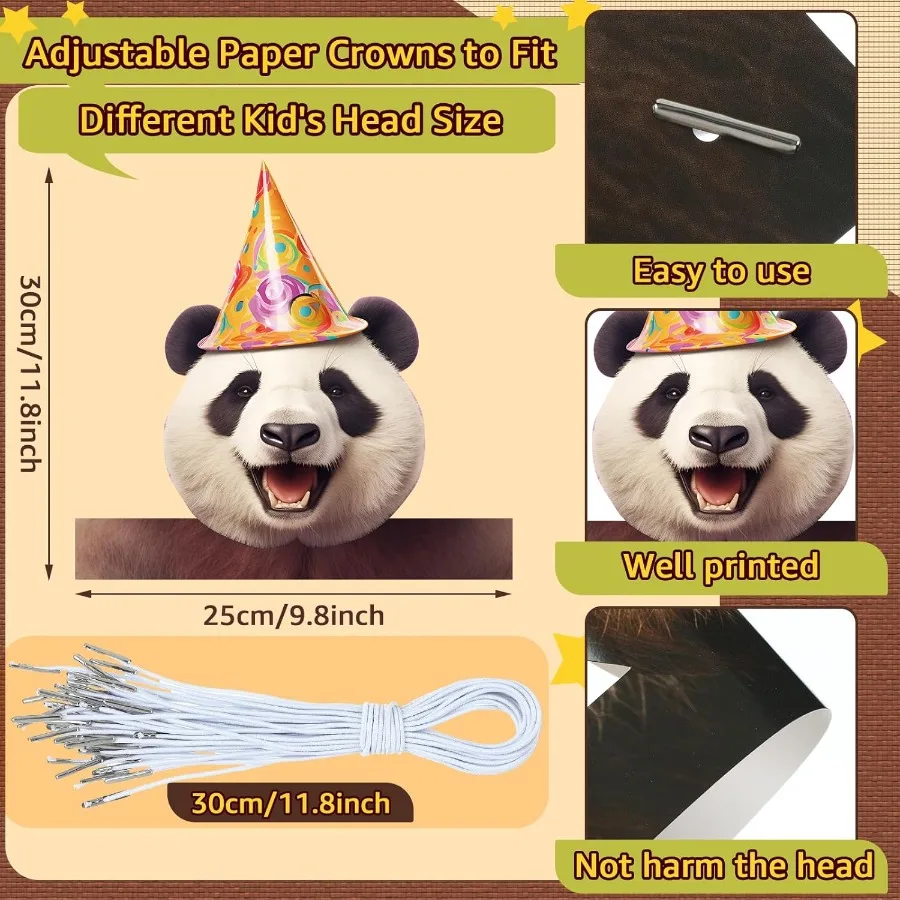24 قطعة من قبعات الحفلات لعصابات الرأس الورقية للأولاد والبنات لتزيين حفلات أعياد الميلاد - أغطية رأس ممتعة وملونة مثالية f