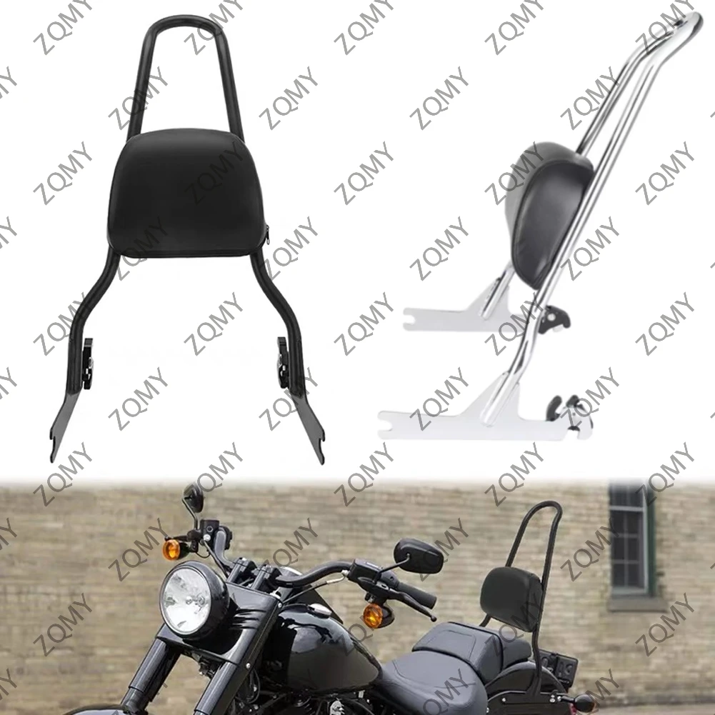 

Motorcycle Rear Passenger Sissy Bar Luggage Rack Backrest Pad Cushion For Harley Sofitail 2006-2015 & Fatboy/Fatboy Lo 2007-2016