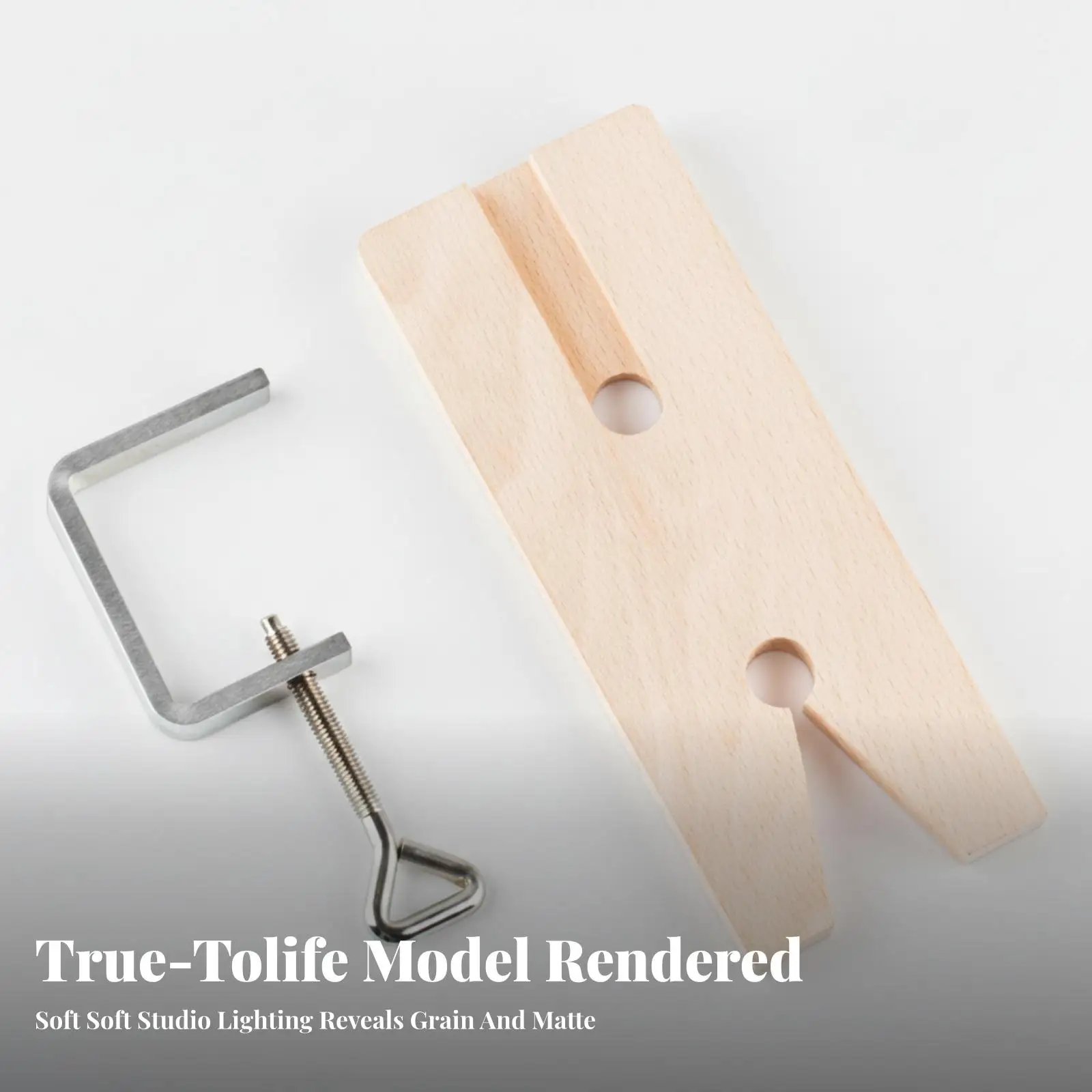 Adjustable Wood Bench Pin Clamp for Jewellery Workbench Table Edge Mounted Metalworking Carving Tool with Triangular Tightening